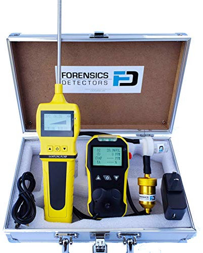 Analizador de combustión residencial por Forensics | Analizador básico de gas de combustión | Sensor CO y O2 | COAF & EA | Trampa de agua, partículas y filtros NOx | Recarga USB | Pantalla grande y