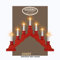 weigla - Schwedenleuchter original Erzgebirge I Trendiger Schwede ROT I LED I Schwibbogen Weihnachten I 7 Lampenkerzen + 1 Ersatzlampe I 7 x 34 V, 0,2 W, E10 I Weihnachtsdeko innen I Kiefernholz