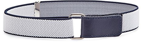 Ladeheid Kinder Gürtel Ohne Schnalle Elastischer Kindergürtel für Jungen und Mädchen 0-15 Jahre 32-90 cm P15 (Grau/Dunkelblau, 5-12 Jahre)