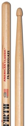 Vic FIrth - Baquetas de la serie American Classic® 7ADG DoubleGlaze - Madera de nogal American - Punta de Madera