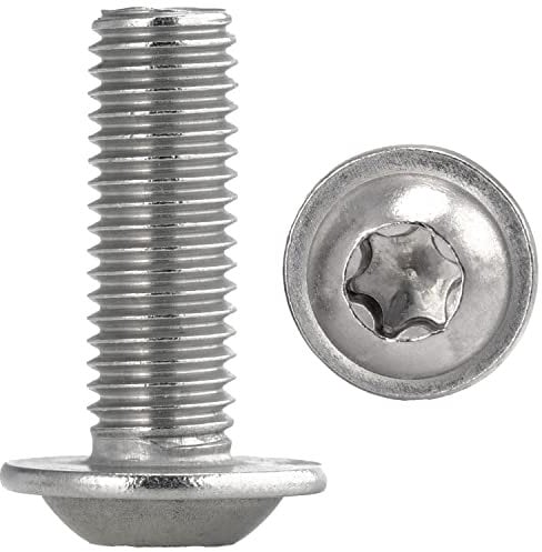 Linsenkopfschrauben mit Flansch und Innensechsrund M5x10 Edelstahl (20 Stück) Linsenkopf Flachkopfschrauben FASTON