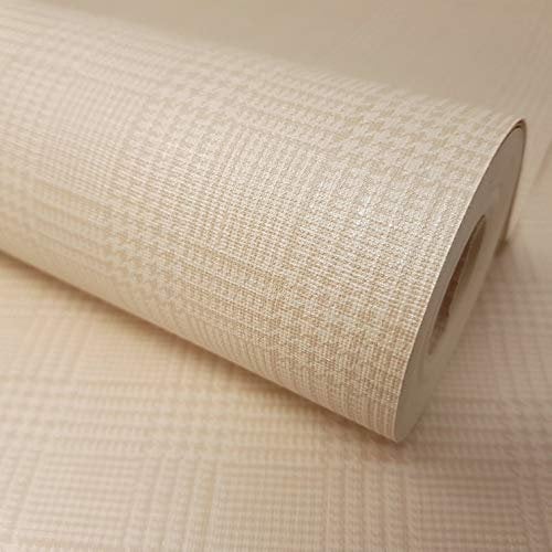 Fine Décor - Neutral Cream & Beige Geometric Checked Feature Wallpaper - FD40442