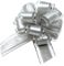 Oblique Unique® Geschenk Schleife mit Geschenkband Glänzend für Geschenke Tüten Zuckertüten zum Basteln Dekorieren Verzieren Weihnachten (Silber)