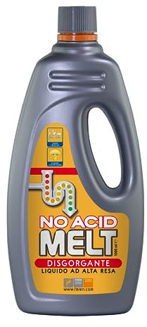 Faren Melt - Desatascador líquido concentrado, fórmula eficaz, no a base de ácido, rápido y seguro, 1 litro (1 unidad)