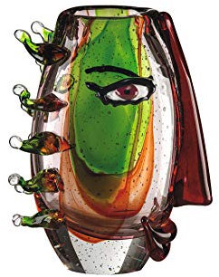 GILDE GLAS art Vase - Geschenkidee - Deko Wohnzimmer - handgefertigt Höhe 27 cm