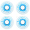 Alomejor Skateboard Wheel 78A 60x45mm Ersatz PU Hochelastische 60mm Skateboard Rollen und Lager Set(Himmelblau)