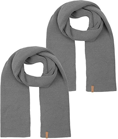 riverso Herren Schal RIVLiam 2er Pack Strickschal Männerschal Winterschal Langschal Basic Einfarbig 100% Acryl Herbst Winter Einheitsgröße (One Size, Farbmix 21)