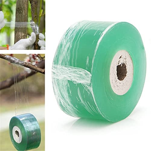 Garden Bio-degradable Nursery Grafting Tape Stretchable Gardening Tape for Plants Fruit Trees, Green 0.78 × 328' (2cm x 100m)