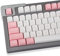 Pink White Keycaps Set 150 Keys MSA Profile Double Shot ISO/ANSI Layout for Cherry MX Switches Mechanical Gaming Keyboard