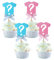 SYKYCTCY 24 Pack Gender Reveal Cupcake Toppers Glitter Onesie Question Mark Cupcake Picks Boy or Girl Baby Shower Cake Topper Decorations for Kids Birthday Party Cake Decorations Supplies Blue Pink …