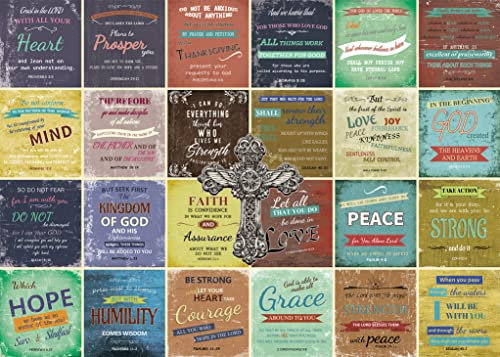 Bibel Puzzle für Erwachsene 1000 Teile, religiöse christliche Puzzles als christliches Geschenk, inspirierende motivierende Bibelvers Puzzles als religiöse Wanddekoration