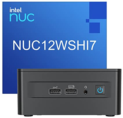 Intel NUC 12 Pro Wall Street Canyon NUC12WSHi7: Intel Core i7-1260P 12 core, 16 thread, 18 MB cache, 4,8 GHz Turbo, grafica Intel Iris Xe. Barebone senza RAM, SSD, o sistema operativo.