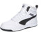 PUMA Unisex Kids Rebound V6 Mid Jr Baskets, Puma Weiß Puma Schwarz, 39 EU