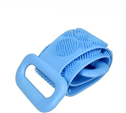 XTYPE Silicone Body Scrubber Shower Brush Bath Exfoliating Brush Belt Back Scrub Body Cleaner Cleaning Strap Bathroom Accessories