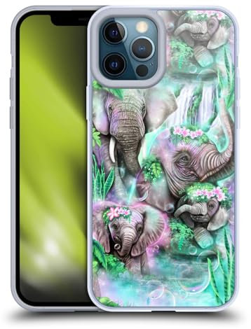 Head Case Designs Officially Licensed Sheena Pike Daydream Elephants Lagoon Animals Soft Gel Case Compatible With Apple iPhone 12 Pro Max