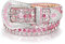 LEACOOLKEY Strass-Gürtel für Männer und Frauen, Bling Western Cowgirl Cowboy Nieten-Ledergürtel, glänzender Taillengürtel für Jeans, Hosen, Kleider