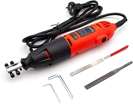 LeTkingok Lima Alternata Elettrica 220V, Sbavatrice per Sbavatura in Metallo Utensile per Smerigliatura 200W Corsa 4mm Frequenza 0-4000T/min