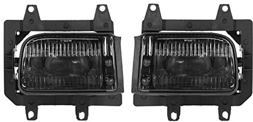 WOZIES 1 Paar Auto-Lichtzubehör Frontstoßstangengrill Nebelscheinwerfer mit Glühbirnen für BMW E30 318i 1985–1993 Nebelscheinwerfer Auto-Styling