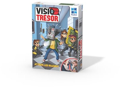 Megableu - Visio Tresor – Beobachtungs- und Schnelligkeitsspiel für Kinder ab 7 Jahren – Version Gendarme und Diebe mit Frontkamera – drinnen oder draußen – 3 bis 6 Spieler – auf Französisch