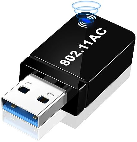 AXFEE Wifi Dongle, 1300Mbps Mini Wireless USB WiFi Adapter, 2.4/5GHz High Gain Wireless Dual Band USB Wifi Adapter for Multiple Devices, Supports Windows 11/10/8.1/7/XP, Mac Os X 10.9-10.15