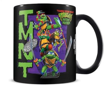 Teenage Mutant Ninja Turtles Coffee Mug (TMNT Mutant Mayhem Design) - 11oz Ceramic Mug, Perfect for Women, Men and Kids - Official Merchandise