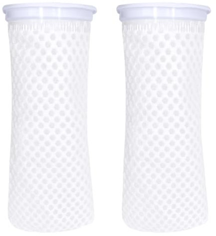 AYWFEY 2 Stück 4 Zoll 150 Mikron Filtersocken Aquarium Meerwasser, Aquarium 3D-Wabendesign Red Sea Filtersocken, Anti-Überlauf-Filtersocke für den Einsatz in Aquarien, Gärten Fischteichen, Teichen