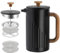 Rorence 1 Litre French Press Stainless Steel Thermal Coffee Maker Double-Walled Insulated Coffee Press with Wooden Handle and Pestle Head, Coffee Maker with Replacement Filters and Instructions