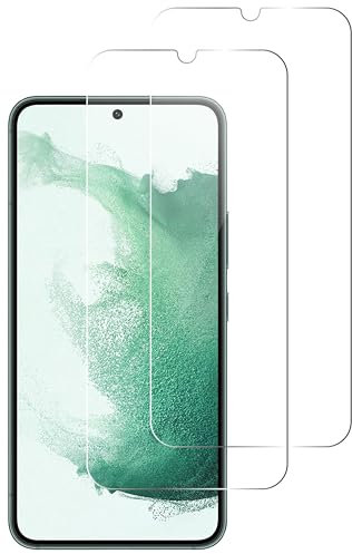 QUITECO Panzer Schutz Glas für Samsung S22 5G [2 Stück] Schutzfolie Glas Display Panzerfolie Schutzglas