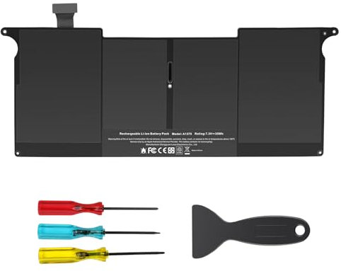 ASUNCELL 7,3 V/35 Wh A1375 Batterie d'ordinateur Portable pour MacBook Air 11 inch A1375 A1370(0nly 2010 Version), MC505, MC505LL/A,MC506LL/A,MC505LZ/A,MC506,MC506J/A,MC506LLA, MC507LL/A 661-5736