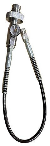 KLOOLIVE 4500psi Paintball PCP Füllstation Ladekit Luft Refill Adapter mit 60 cm Schlauch G5 / 8 Din