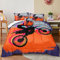 Merryword Dirtbike-Bettdecken-Set, Queen-Size-Größe, für Jungen und Herren, Aquarell-Motorrad-Bettwäsche-Set, Motocross-Rennfahrer, Extremsport-Bettwäsche-Set