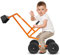 DREAMADE Sitzbagger Metall, Bagger zum draufsitzen mit 360°drehbarem Sitz & 4 Rädern, Sandkasten Aufsitzbagger, Sandspielzeug, Sandbagger für Kinder ab 3 Jahren (Orange)