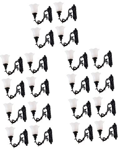 TOYANDONA Zubehör 20 STK Puppenhaus Wandleuchte Mikrolandschaftsdekorationen Puppenhaus Mini Wandleuchte Elektrische Puppenstubenlampe Puppenhaus Wandlampe Baby Laternenmast Abs Wandleuchten