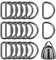 XCSJ 20 Stück D Ringe 31 mm Breite 3.7 mm Starker D Ringe Groß, Halbrunder D-Ring Schwarz Halbringe D Metall D Ring Halbringe Für Tasche, Schnalle, Gurte, Halsbänder, Rucksack, Bastelzubehör (Noir)