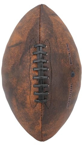 Alomejor Größe 9 Rugby Ball PU Hohe Elastizität Moderate Gewicht Vintage Design Fußball für das Training