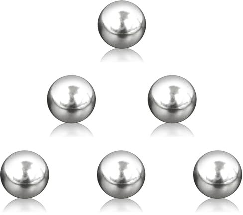 Edelstahlkugel, 6 Stück Poliert Vollkugeln, 20 mm Durchmesser, Deko Kugeln Garten