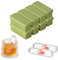 YARRAMATE Paquete de 2 cubiteras para hielo Silicona con Tapa para Congelador (Verde)