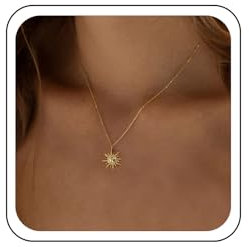 TseenYi Boho Sonnen Anhänger Halskette Gold Sonnenblumen Anhänger Halskette Sonnenblumen Halskette Sunburst Halskette Kleine Sonnenblumen Halskette Anhänger Halskette Statement Schmuck Für Frauen