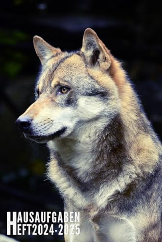 Hausaufgabenheft 2024/2025: Wolf - Schulplaner und Wochenplaner Mit Raum Für Notizen, Mein Programm Und Mehr