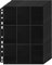 Hikrxya 900 Pockets Trading Card Covers Black, 50 Sheets Double Side 9-Pocket Blank Scrapbook Game Card Folders Card Sleeves Bags Trading Cards Films for A4 Ring Binder, Sports Football Cards