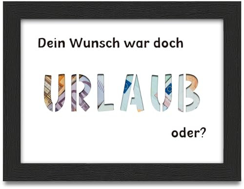 Toozen Geldgeschenk für Urlaub, Reise und Flitterwochen, Abschied oder für Urlaubskasse Weltreise Traumreise Kurzurlaub Geschenke Geldgeschenk für Freunde, Familie, Liebhaber Männer und Frauen
