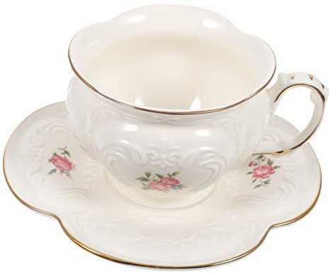 Amosfun Tazza Da Caffè Con Piattino Set Da Tè Decorativa in Ceramica Per Ufficio