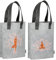 MF 2er Set Filz Geschenktaschen mit spirituellen Motiven, 20 cm breit, 30 cm hoch