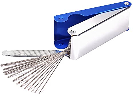 Sanfoelek Guitar Nut Bridge File Set Luthiers Tool Box 13 Sizes of Files 1 Flat File for Guitar Banjo Mandolin Bass String Groove Slot