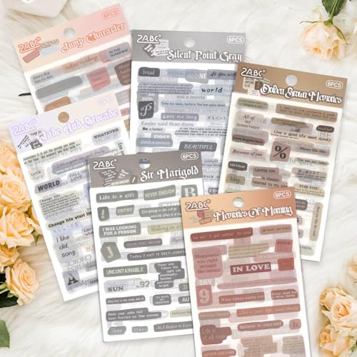 800 adesivi con frasi, 36 fogli per scrapbook adesivi, autoadesivi a bullet journal, adesivi motivazionali, scrapbook calendario, taccuino per accessori