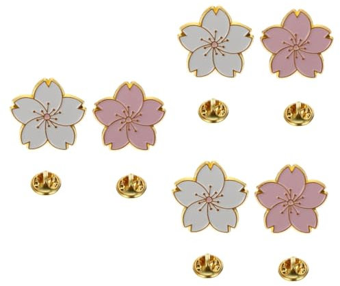 OATIPHO 6stücke Japanische Kirschblüten Broschen Cartoon Stil Kleidung Zufällige Muster Vielseitige Anstecknadeln Für Hochzeiten Partys Und Alltagsmode