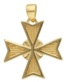 Generico CIONDOLO IN ORO GIALLO 18K, 750, CROCE DI MALTA, MOLTO DETTAGLIATA, LUNGHEZZA 17 MM.