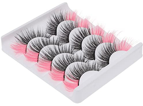 NULYLU Faux Cils 5 Paires Couleur 52 Cils Réutilisables Naturels Adaptés à La Peau Maquillage Quotidien Femme Look Naturel Sans Inconfort