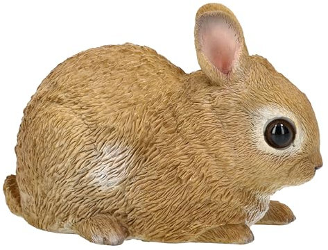 Figuren Shop GmbH Gartenfigur Kaninchen – Wetterfeste & handbemalte Hasenfigur für Garten, Balkon & Terrasse, Polyresin, 11,5 cm