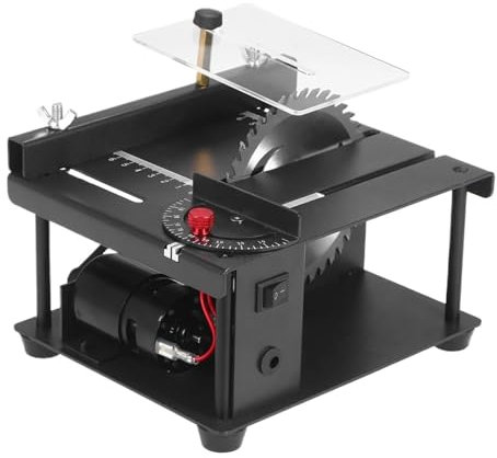 150W Mini Bench Saw Variable Speed Circular Table Saw 30mm Cutting Depth DIY Benchtop Sanding Machine with 10 Sanding Belts Precision Craft Cutting Tool(30mm Standard Type)